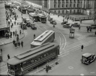 April  Washington DC Rush hour th Street and New York Avenue at Treasury